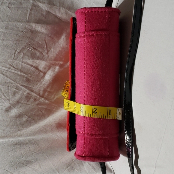 Kate spade pink and red felted crossbody rare - Picture 4 of 14